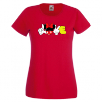 Дамска тениска Minnie Love Подарък,Изненада,Рожден ден,, снимка 9 - Тениски - 36530290