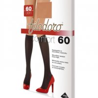 Filodoro 60DEN телесни италиански плътни три четвърти чорапи до коленете Филодоро , снимка 1 - Дамски чорапи - 17838374