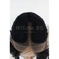 Дълга черна къдрава лейс фронт перука Камелия, снимка 3 - Аксесоари за коса - 34899892