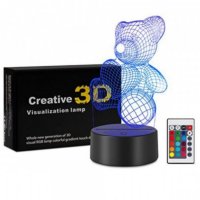 ❌ Уникална и ефектна 3D ефектна LED лампа TEDDY BEAR ❌, снимка 4 - Друга електроника - 40463606