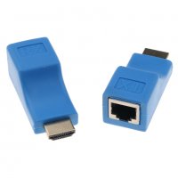 HDMI Extender/удължител с RJ45 порт/LAN кабел Full HD до 30м + Гаранция, снимка 8 - Кабели и адаптери - 32898706