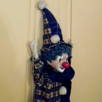 Голям клоун на дървена люлка, снимка 4 - Колекции - 28157796