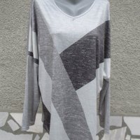 3XL Блуза в сиви цветове , снимка 1 - Блузи с дълъг ръкав и пуловери - 39828907