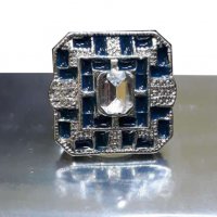 Сребърен пръстен проба 925 с камъни топаз НОВ, снимка 4 - Пръстени - 28402146
