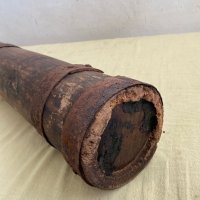 Стара, дървена бучка с метален обков, снимка 10 - Антикварни и старинни предмети - 43924626