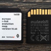 RENAULT TomTom R-LINK V10.65 SD CARD Навигационна 2022год. сд карта