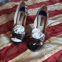 Дамски обувки -маркови, без пръсти от естествена кожа, снимка 2 - Дамски обувки на ток - 26841065