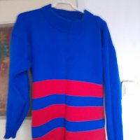Пуловер-туника чист кашмир-ръчно плетиво +подарък шапка, снимка 5 - Туники - 38910296