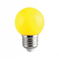 Лампа сфера мини, жълта/зелена/синя/червена LED, клас F, цокъл E27, 220V, 1W, снимка 4 - Крушки - 37112382