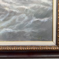 Голяма картина от Анатолий Панагонов (Бурно море край Калиакра), снимка 7 - Картини - 10435790