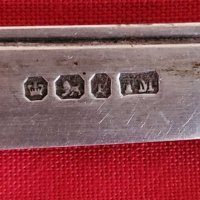 Антикварен сребърен джобен нож 1896, снимка 2 - Колекции - 40286396