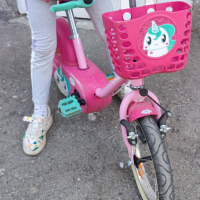 Детски велосипед 500 unicorn, 14инча, за деца от 3 до 5 години, Decathlon,розов, снимка 11 - Велосипеди - 44925372