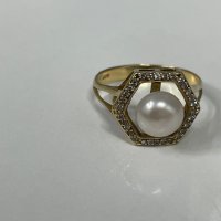 Златен пръстен 18 карата, снимка 2 - Пръстени - 43132940
