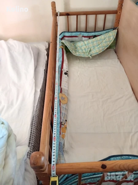 Продавам детско креватче от дърво, снимка 1