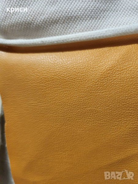 Изкуствена кожа за тапицерия оранжев цвят, снимка 1