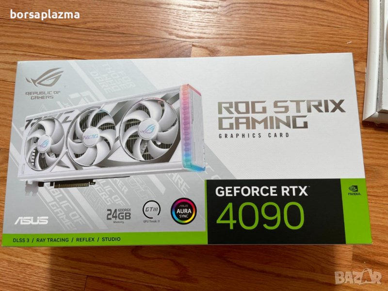 ASUS GeForce RTX 4090 ROG Strix O24G White, 24576 MB GDDR6X, снимка 1