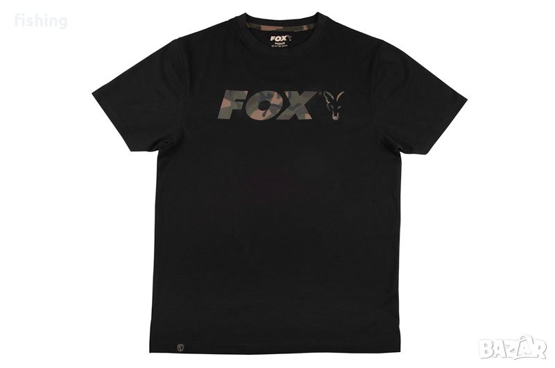 Тениска Fox Black Camo Print T-Shirt, снимка 1