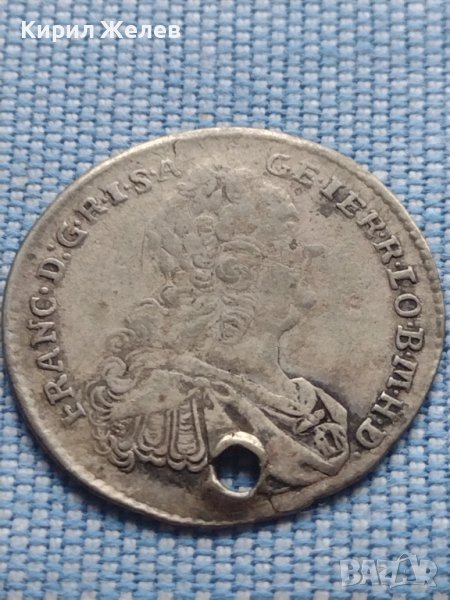 Сребърна монета 7 кройцера 1761г. Франц първи Кремниц Свещена Римска Империя 13645, снимка 1
