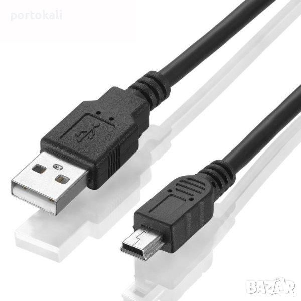 Кабел USB-A / mini-USB, 1.5m, НОВ, снимка 1