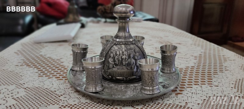 Уникален Колекционерски Сервиз за ликьор , греена ракия , снимка 1