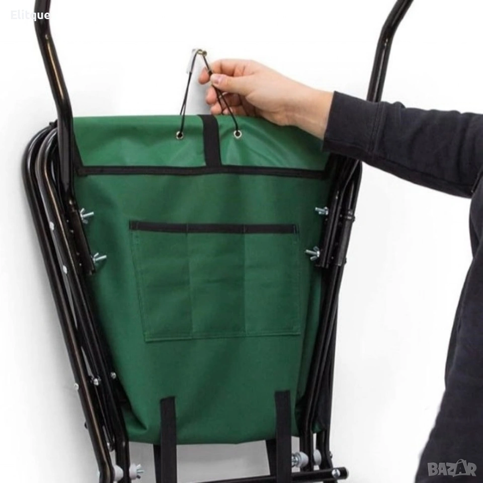 Сгъваема градинска количка с голям капацитет – лека, здрава и компактна за съхранение, снимка 1