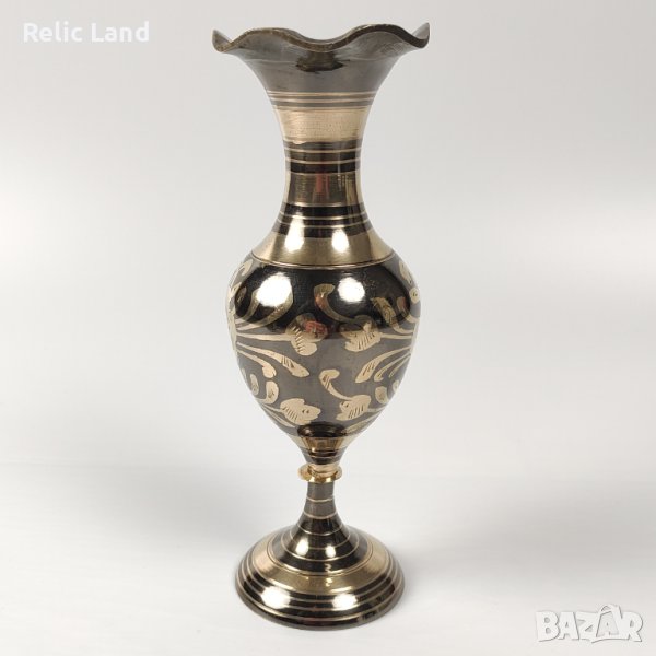 Ваза месинг флорал, снимка 1