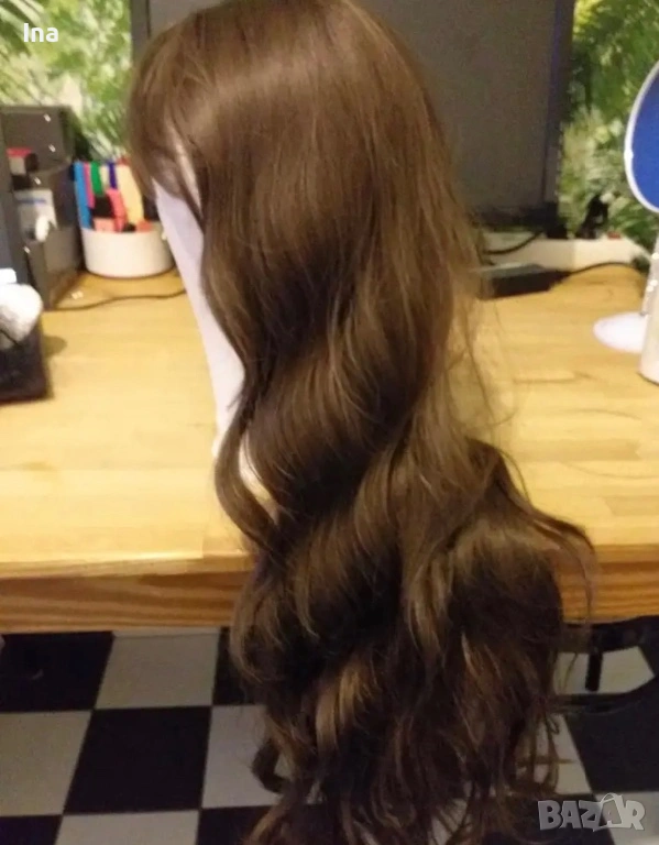 Кестенява дълга перука, снимка 1