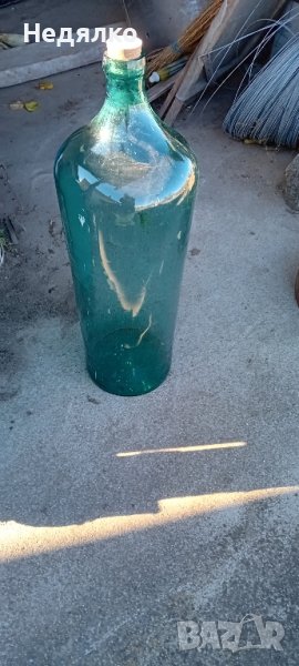 Най-голямото старо шише,синьо стъкло, снимка 1