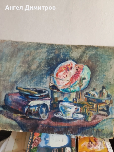 Маслена картина подписана Д П , снимка 1