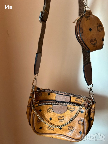 Оригинална дизайнерска чанта MCM Visetos Multi Pochette Crossbody, снимка 1