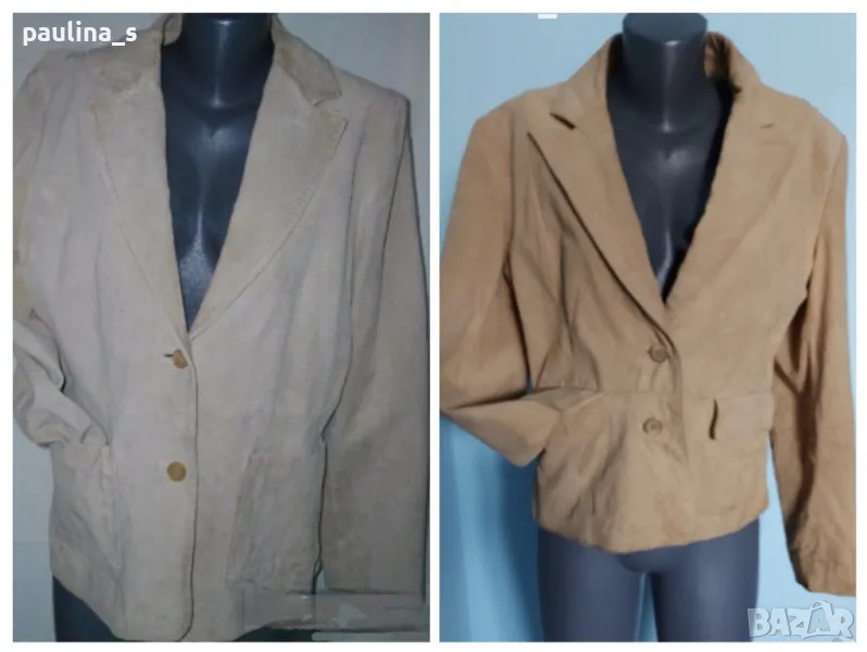 Два броя / Естествен велур / Сако ”Fransa” и "Joy" / голям размер , снимка 1