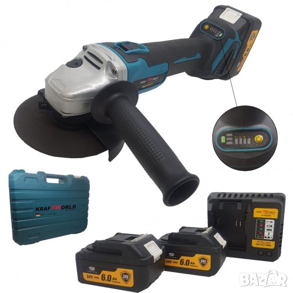 Немски Акумулаторен Ъглошлайф KraftWorld 36V 125mm, снимка 1