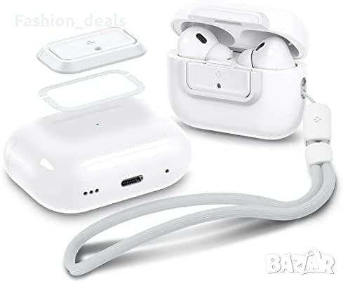 Нова Защита за слушалки AirPods Pro 2 (2022) / AirPods Pro (2019) с каишка бяла, снимка 1