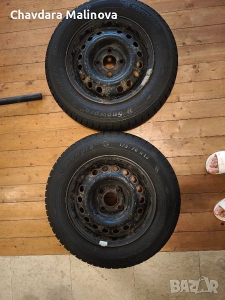 Железни джанти 13 цола с гуми Kormoran 175/70 R13, снимка 1