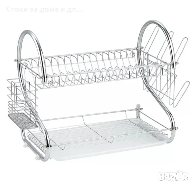 ✨Сушилник за съдове 2 нива Muhler MR-5224CR 52x24.5x37cm, Сив , снимка 1