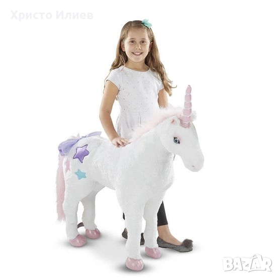 Плюшен еднорог Melissa and Doug 114см, снимка 1