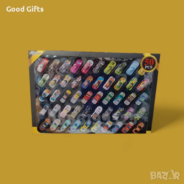 Голям комплект метални колички, 50броя метални коли сет, снимка 1