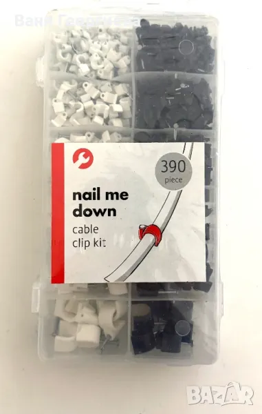 Комплект Скоби и Крепежи за Кабели Монтаж 390 бр, снимка 1