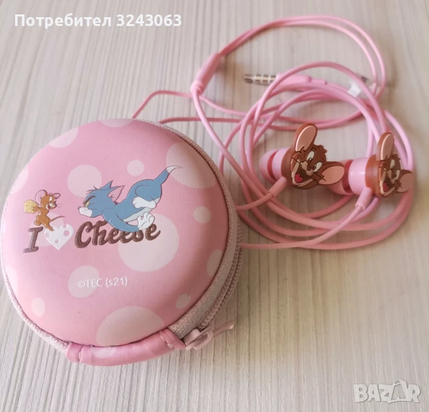 Слушалки MINISO Animal Faces Collection с калъфче, снимка 1