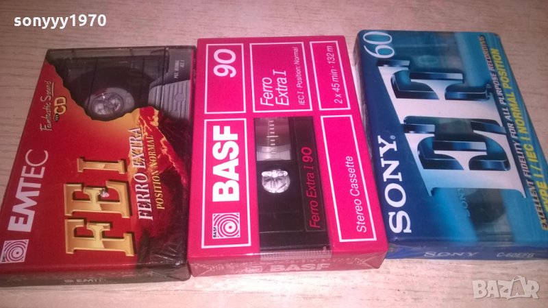 SONY BASF EMTEC-АУДИОКАСЕТИ-ВНОС ШВЕИЦАРИЯ, снимка 1