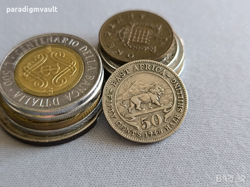 Монета - Източна Африка - 1/2 (половин) шилинг | 1948г., снимка 1