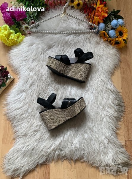 Нови сандали на платформа Манго, снимка 1