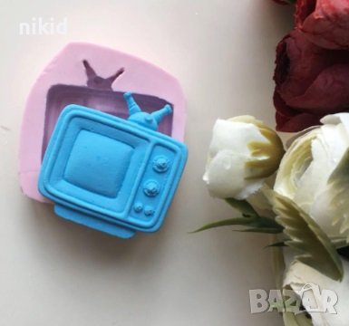 Телевизор силиконов молд форма фондан шоколад гипс декор, снимка 1