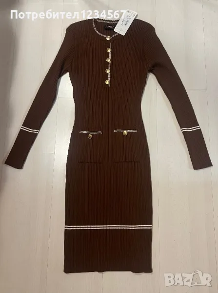 НАМАЛЕНИЕ до 17.01.25г. Дамска рокля с етикет, еластична, снимка 1
