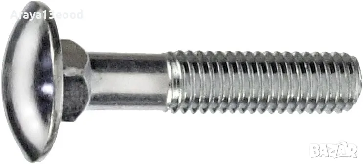 CONNEX KL4111160 M10 x 160 mm DIN603 галванизирани каретни болтове, снимка 1