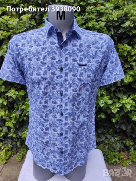 Мъжки ризи Slim fit (вталени) НОВИ - къс ръкав, снимка 1