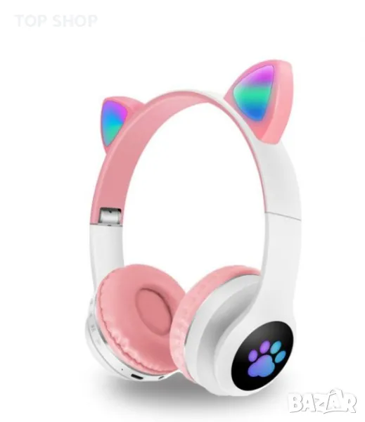 СЛУШАЛКИ БЕЗЖИЧНИ С BLUETOOTH 5.0 CAT VZV 23M- РОЗОВИ, снимка 1