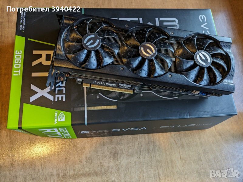 EVGA GeForce RTX 3060 Ti FTW3 ULTRA GAMING 8GB GDDR6 Graphics Card, снимка 1