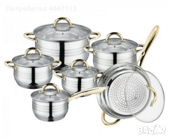 Комплект тенджери и тиган Royalty Line , снимка 4 - Съдове за готвене - 51372168