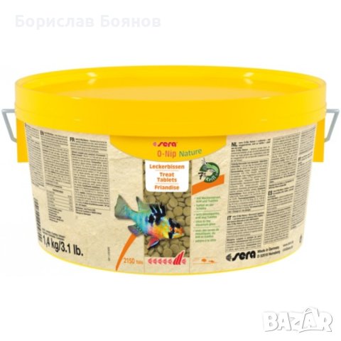 sera O-Nip Nature 1.4 кг - 2200 мл / 2150 табл. - храна за рибки във вид на таблетки, снимка 1 - Други - 43656662